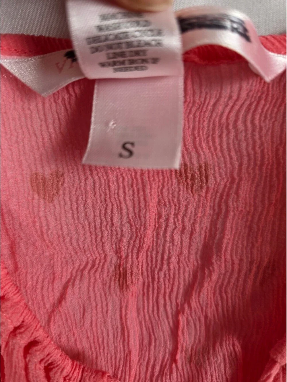 Victorias Secret Vintage SILK BABYDOLL Nightie Tie Front Embroidered Nightie SM